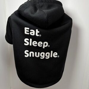 Black dog Hoodie with Fun Text